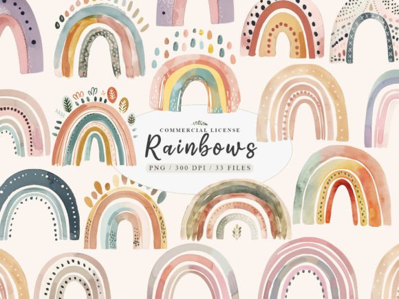 Download Cute Clipart Pastel Rainbow,Boho Rainbow - Cute clipart pastel rainbow Collection