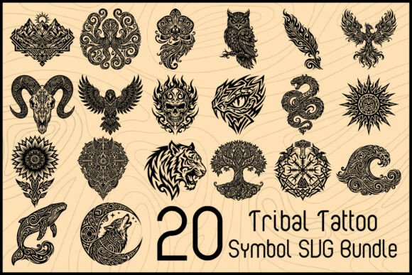 Download Tribal Tattoo Symbol SVG Bundle - Bundle Collection