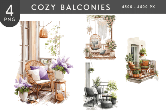 Download Cozy Balcony Lifestyle PNG Illustration - Premium Resources
