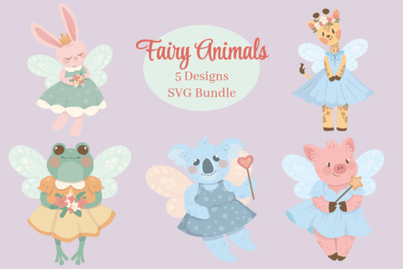 Download Whimsical Forest and Farm Fairy Animals Bundle - Bundle Collection