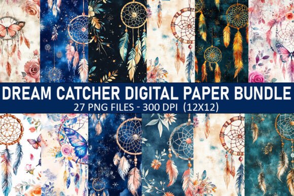 Download Dream Catcher Digital Paper Bundle - Bundle Collection
