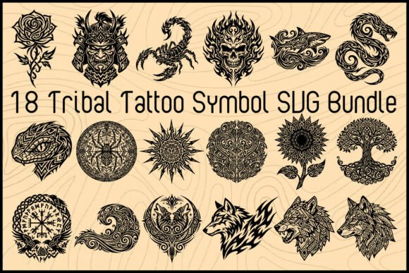 Download Tribal Tattoo Symbol SVG Bundle - Bundle Collection