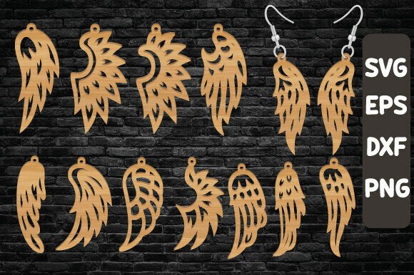 Download Wing Earring SVG Bundle - Bundle Collection